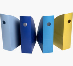 Exacompta Bee Blue Magazine File Set 266 x 82 x 305mm Assorted Colours (Pack 4) - 18202SETD