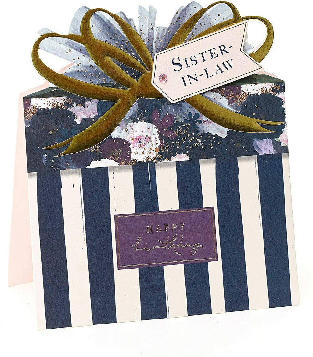 Sister-in-Law Birthday Card Luxury Shaped Ornate Present