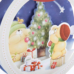 Sweetest Fiancée Ever 3D Pop Up Christmas Greeting Card with Romantic Festive Design