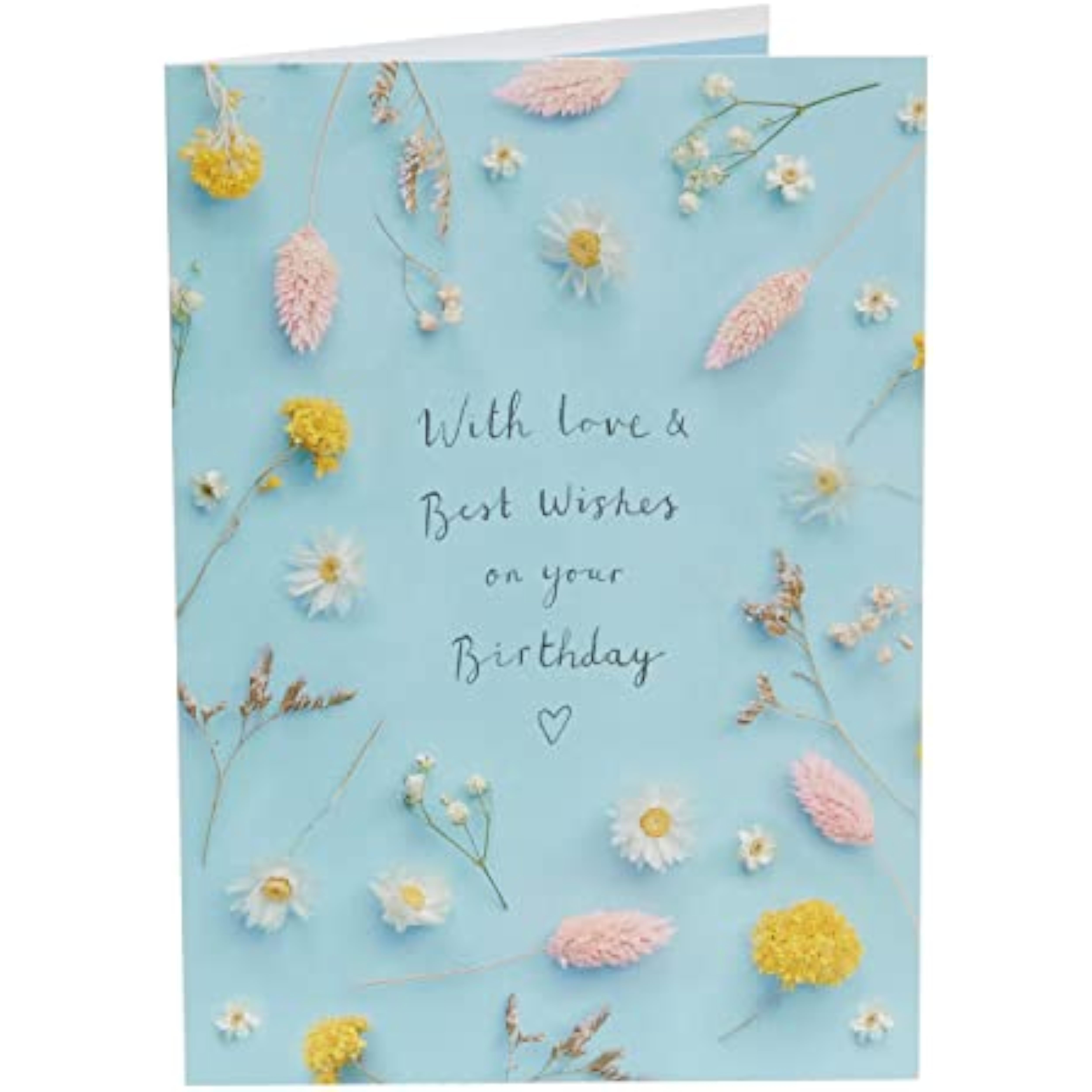 UK Greetings Birthday Card For Her/Female/Friend With Envelope - Flower Stem Design