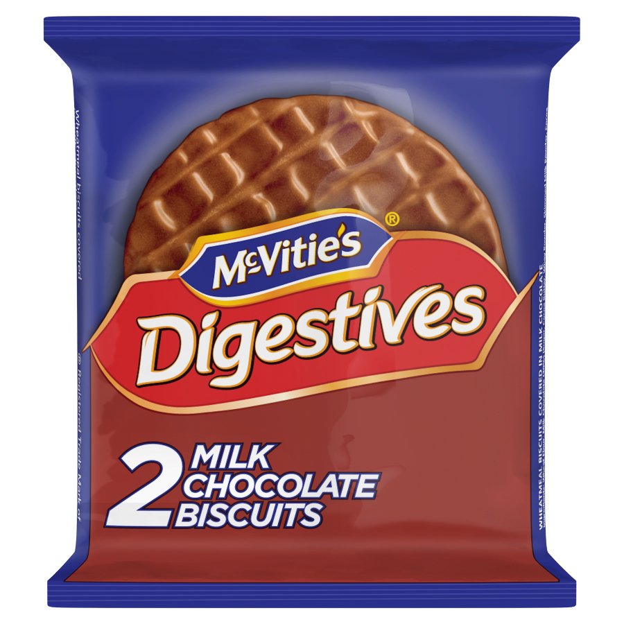 McVities Chocolate Digestive Biscuit Two Pack Portions (Pack 24) - 0401062
