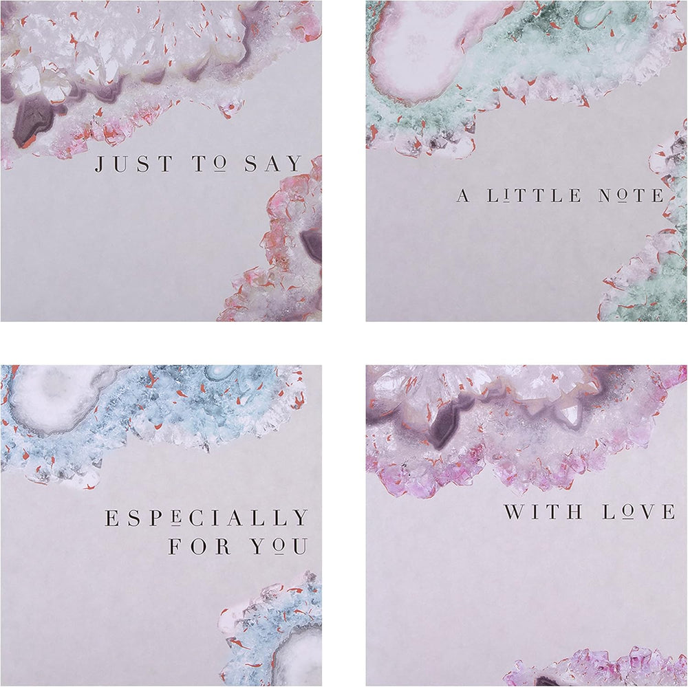 Hallmark 'Just To Say' Cards - Multipack of 20 in 4 Geode Designs