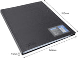 Rapesco 1650 Germ - Savvy Antibacterial, Hardcover Polypropylene Presentation Folder 36 Pockets A4, Black