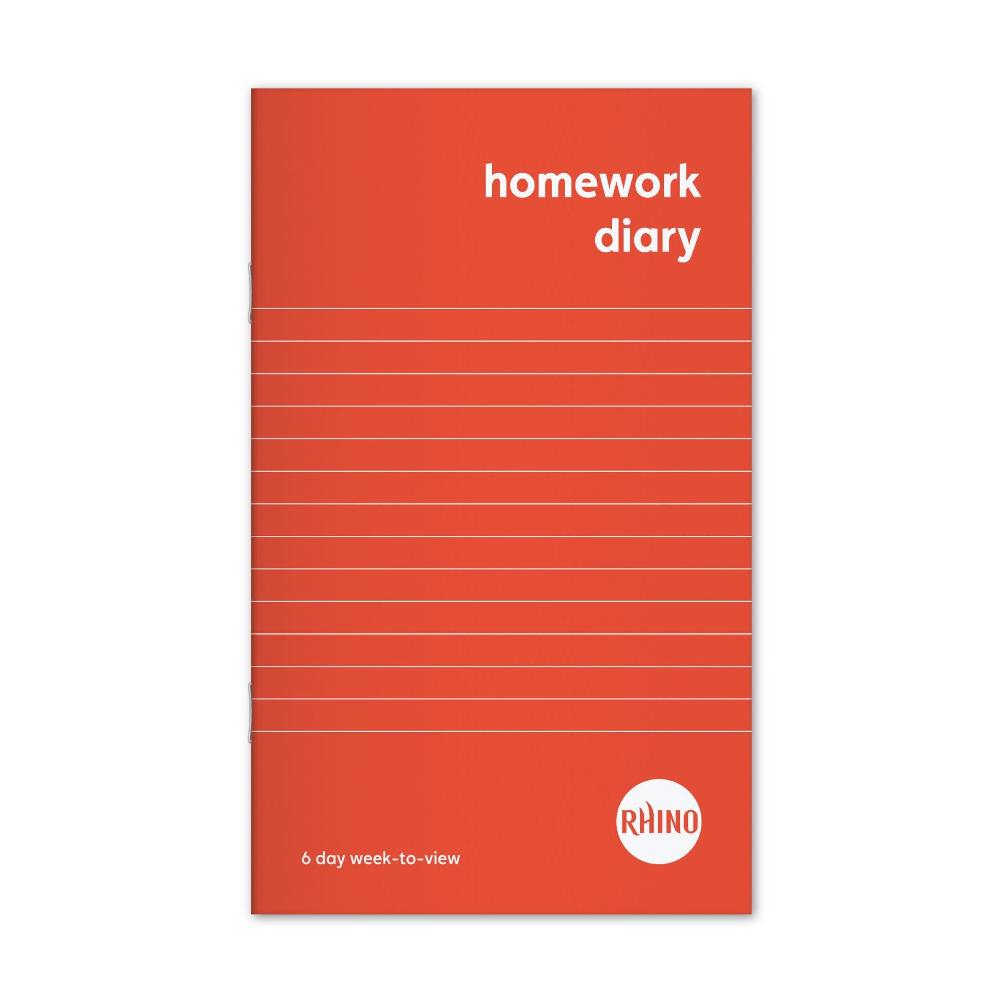 Rhino A6+ Homework Diary 84 Page 6-Day Week Red (Pack 100) - SDWD1-0 DD