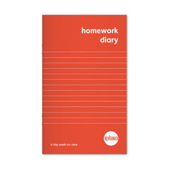 Rhino A6+ Homework Diary 84 Page 6-Day Week Red (Pack 100) - SDWD1-0 DD