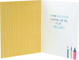 Neon Pencils New School Good Luck Card