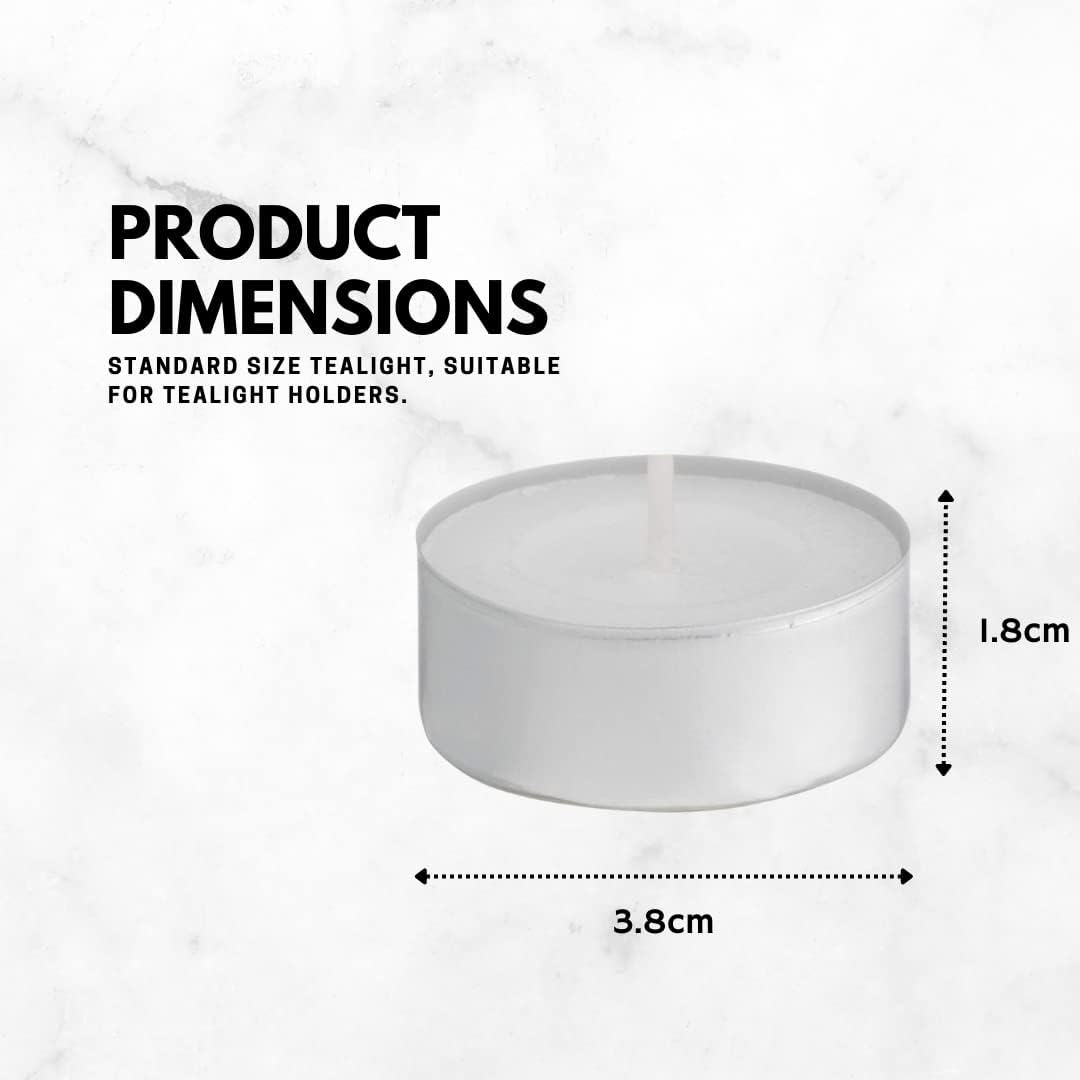 Unscented White 50 Tealight Candles