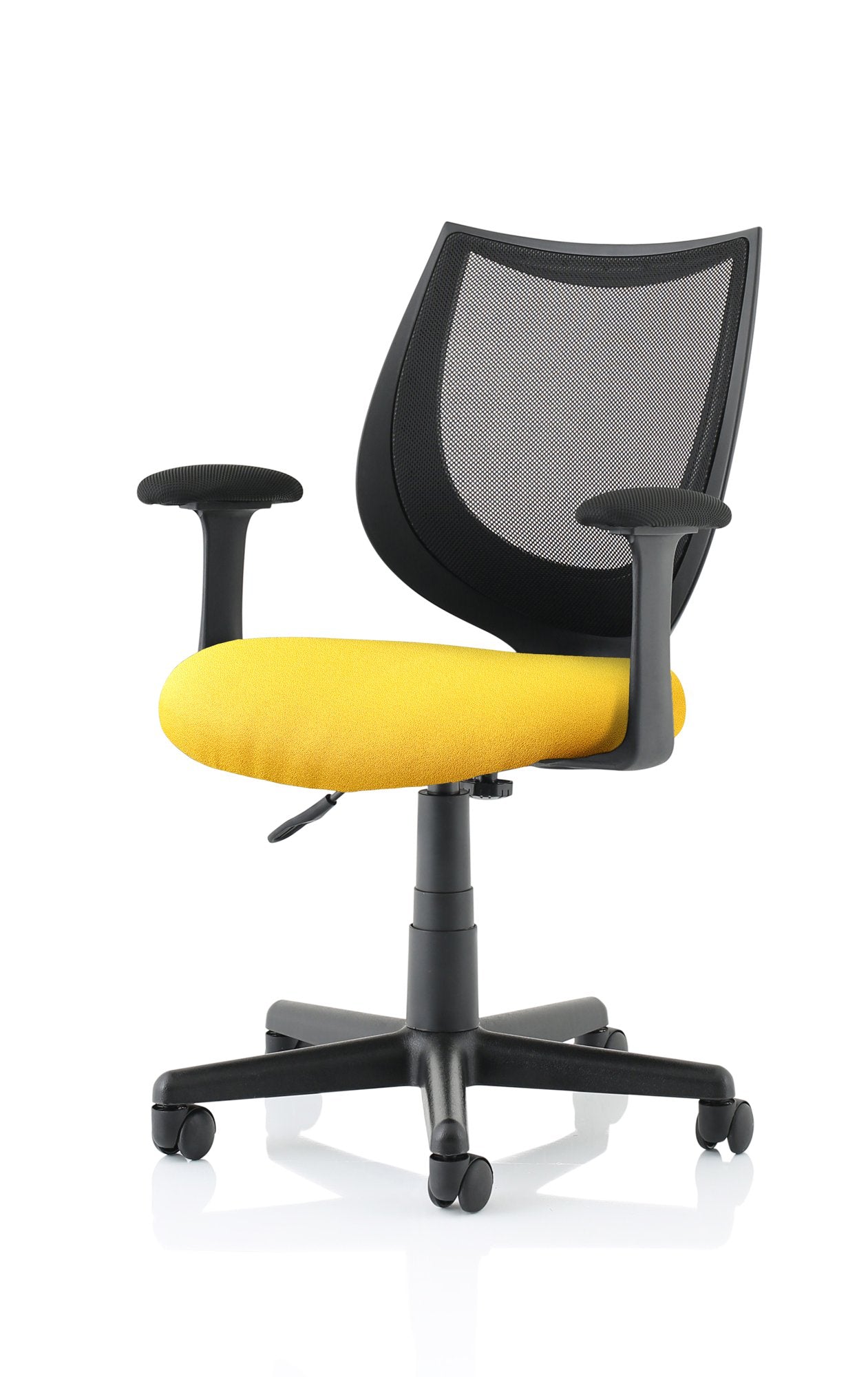 Camden Black Mesh Chair in Senna Yellow KCUP1523 DD