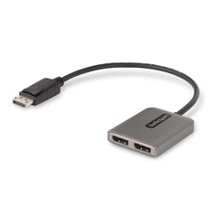 StarTech.com 2-Port Dual 4K 60Hz DisplayPort MST Hub 1ft (30cm) Built-in Cable