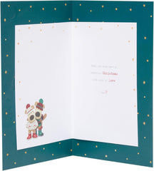 Boofles in Wellies Snowscene Son & Daughter In Law Christmas Card