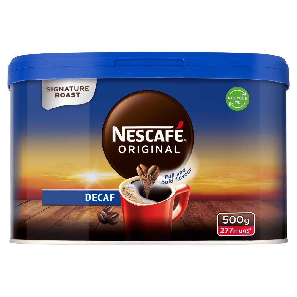 Nescafe Original Decaffeinated Instant Coffee 500g (Single Tin) - 12315569