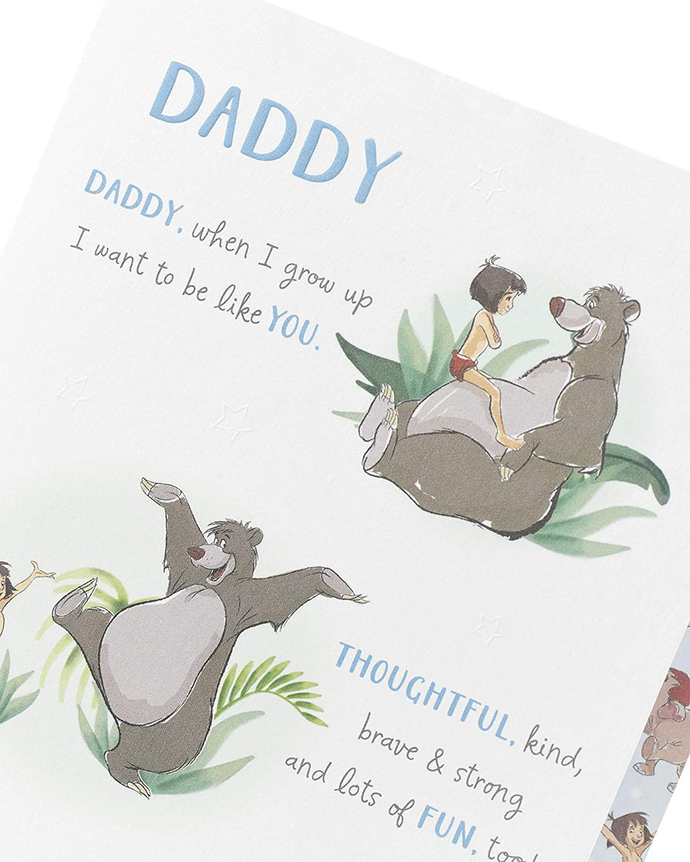 Daddy Birthday Card Jungle Book Disney