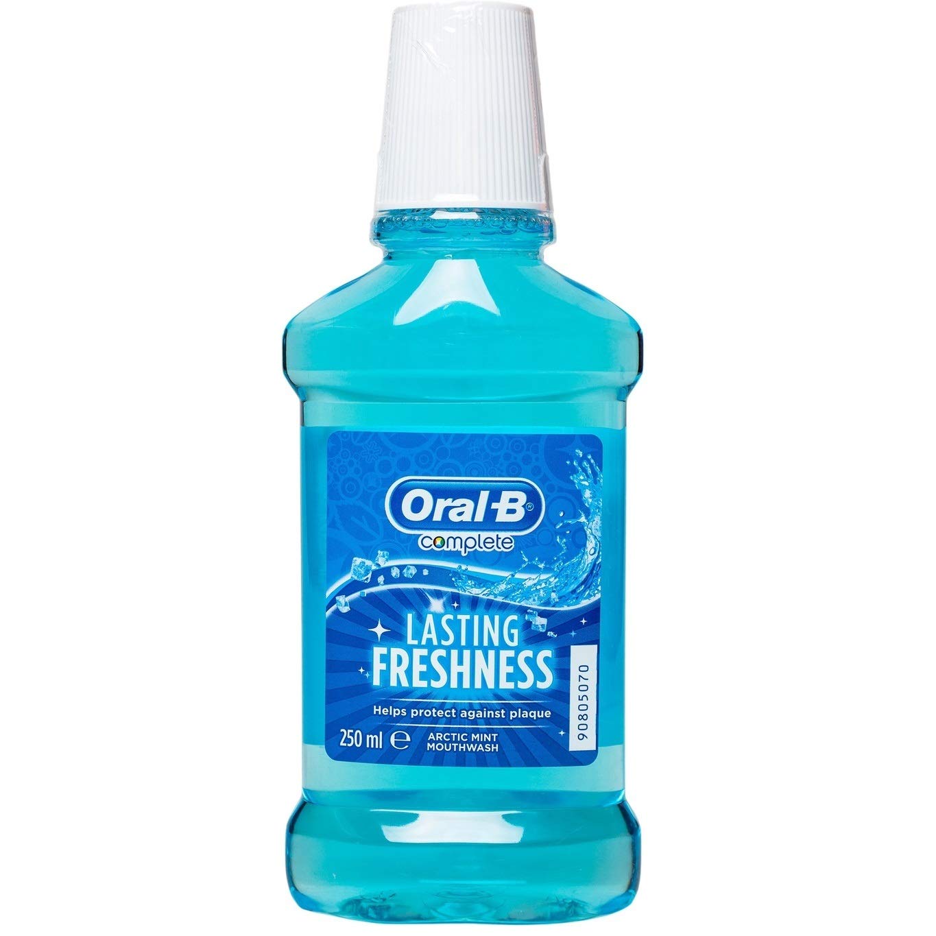 Oral-B Complete Lasting Freshness Arctic Mint Mouthwash 250ml – Antibacterial Oral Rinse