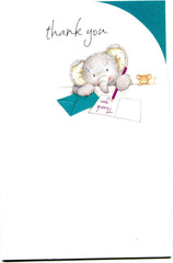 Cute Elephant Design Thank You Card | Appreciation Cards