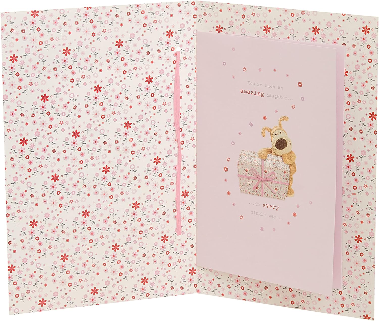 Boofle Birthday Card For Daughter With Envelope - Cute Design Sending Big Present