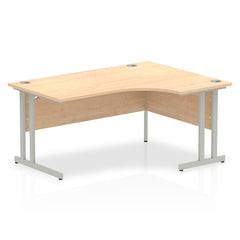 Dynamic Impulse 1600mm Right Crescent Desk Maple Top Silver Cantilever Leg I000366 DD