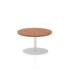 Dynamic Italia 600mm Poseur Round Table Walnut Top 475mm High Leg ITL0101 DD