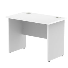 Impulse 1000 x 800mm Straight Desk White Top Panel End Leg MI000392 DD
