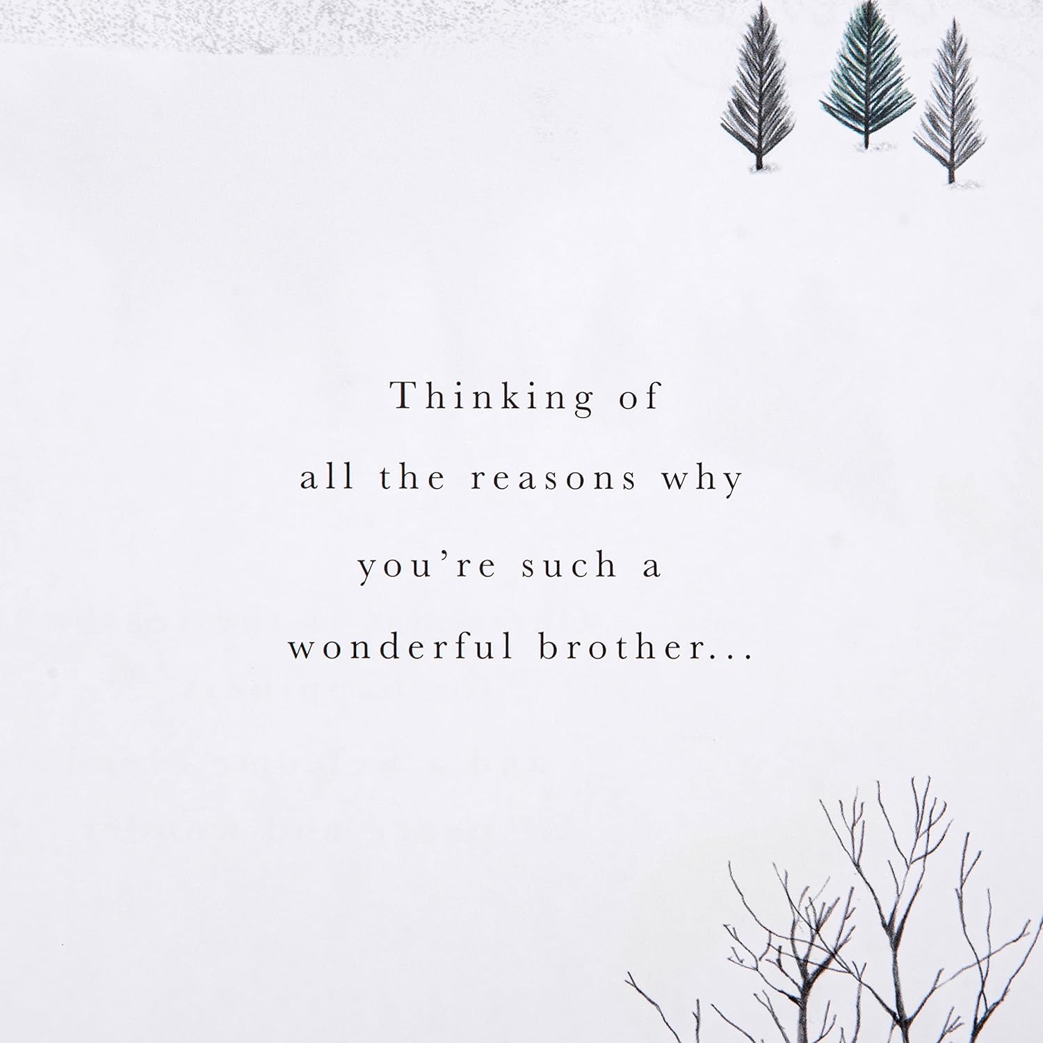 Christmas Greeting Card for Brother with Festive Seasonal Design and Heartfelt Wishes