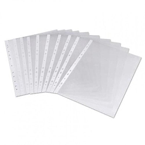 ValueX Multi Punched Pocket A4 60 Micron Mediumweight Glass Top Opening Clear (Pack 100) - 8020607