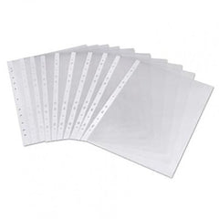 ValueX Multi Punched Pocket A4 60 Micron Mediumweight Glass Top Opening Clear (Pack 100) - 8020607