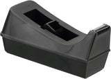Q-Connect Plastic Tape Dispenser for 19mmx33m Tape Non Slip Base Black