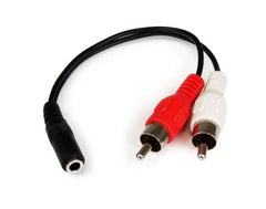 StarTech.com 6in Stereo Cable 3.5mm F to 2x RCA M