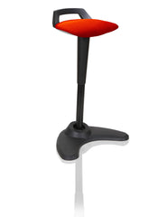 Dynamic Spry Stool Black Frame and Bespoke Colour Fabric Seat Tabasco Orange - KCUP1205 DD