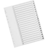 VW A4 Multi-punched 1-20 White Polypropylene Index – Bulk Wholesale UK