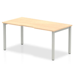Evolve Plus 1200mm Single Starter Desk Maple Top Silver Frame BE139 DD