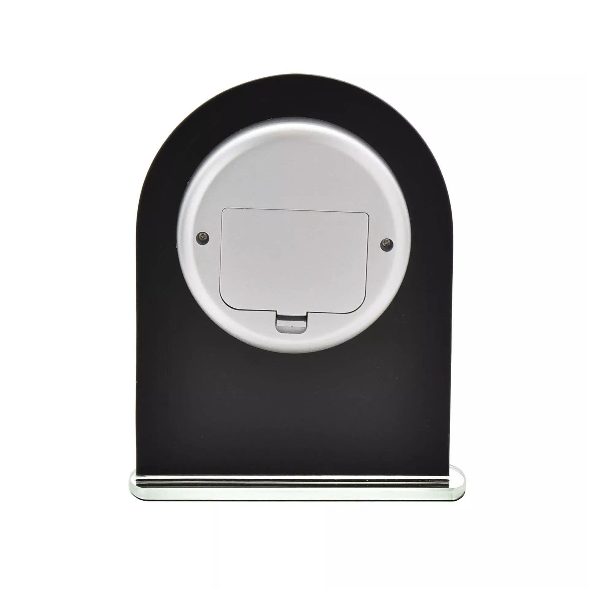 Black & Clear Arched Mantel Clock
