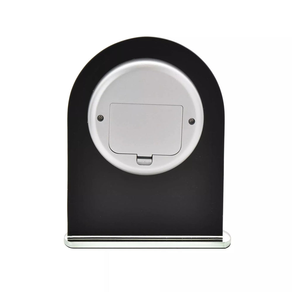 Black & Clear Arched Mantel Clock