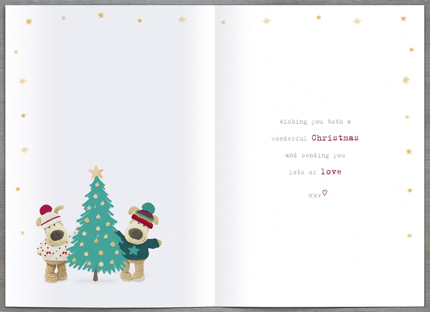 Christmas Greeting Card for Daughter and Son-in-Law – Cute Boofle Embellished Festive Design