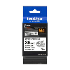 Brother Black On White Strong Label Tape 36mm x 8m - TZES261