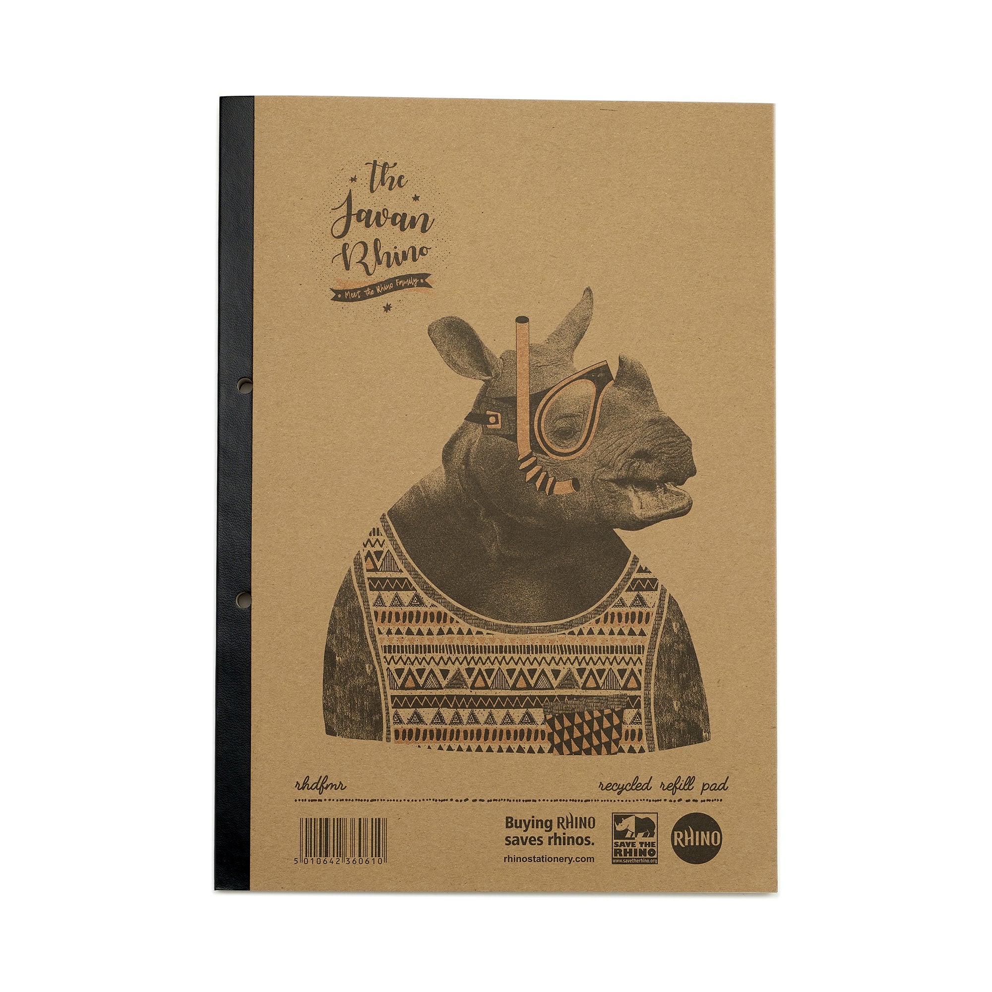 Rhino A4 Recycled Refill Pad 320 Page Feint Ruled 8mm With Margin (Pack 3) - RHDFMR-2 DD