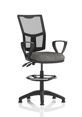 Eclipse Plus II Mesh Chair Charcoal Loop Arms Hi Rise Kit KC0268 DD