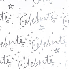 Celebration Wrapping Paper and Gift Tag Pack Bundle - 2 Sheets and 2 Tags in 2 Designs