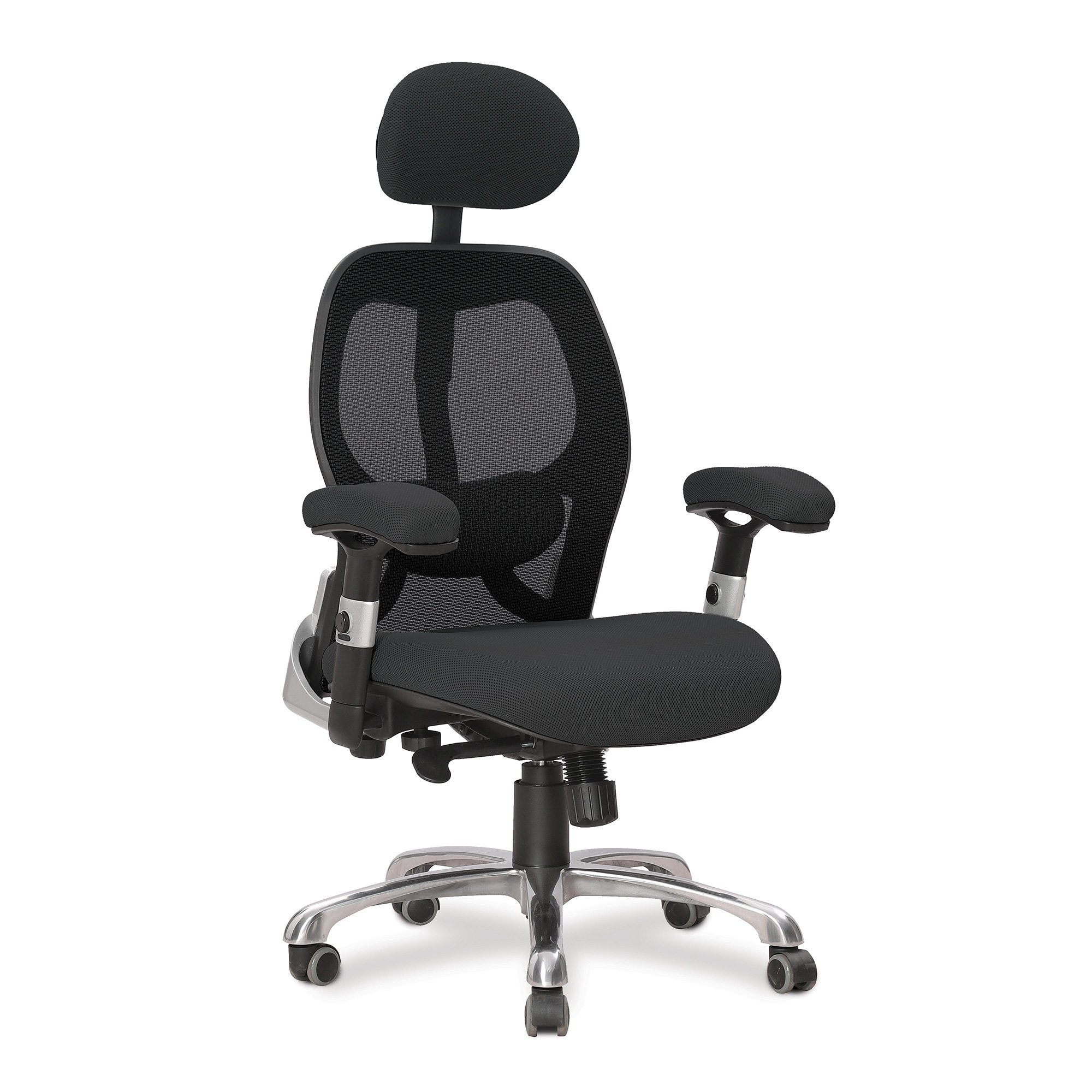 Nautilus Designs Ergo Luxury High Back Ergonomic Mesh Executive Operator Office Chair Black - Certified for 24 Hour Use - DPA/ERGO/KTAG/M DD