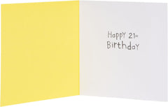 UK Greetings 21st Birthday Card for Him/Her/Friend - Red Design