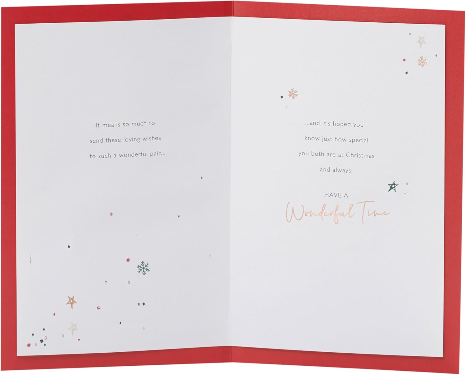 UK Greetings Christmas Card for Both of You – Festive Stockings Design