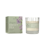 Wax Lyrical Homegrown Sweet Pea home fragrance with a floral design, perfect for adding a fresh, sweet pea scent to your space.