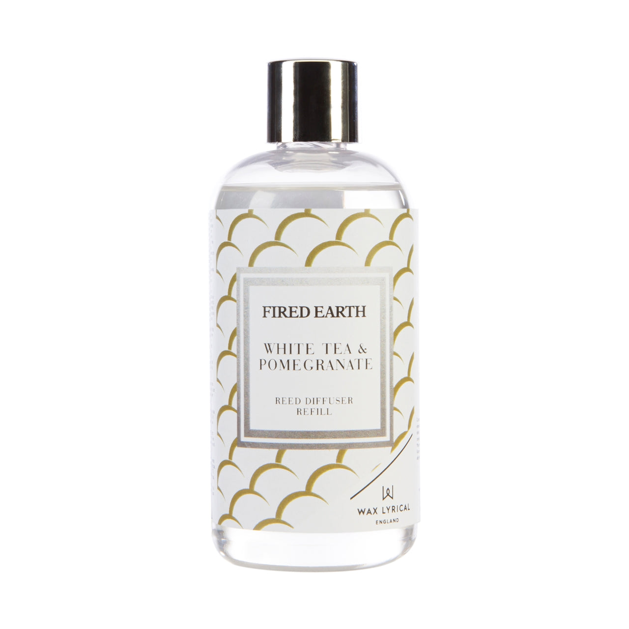 Wax Lyrical White Tea & Pomegranate home fragrance refill in a 200ml bottle, featuring a clean white tea and pomegranate scent.