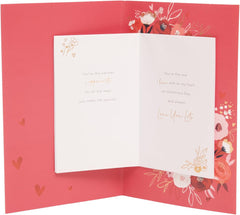 UK Greetings Valentine's Day Card For Wife - Floral Heart Design