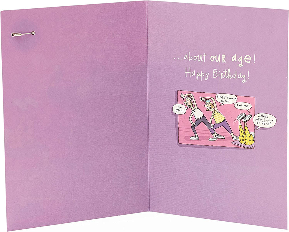 Giggles Yoga Humour Birthday Card