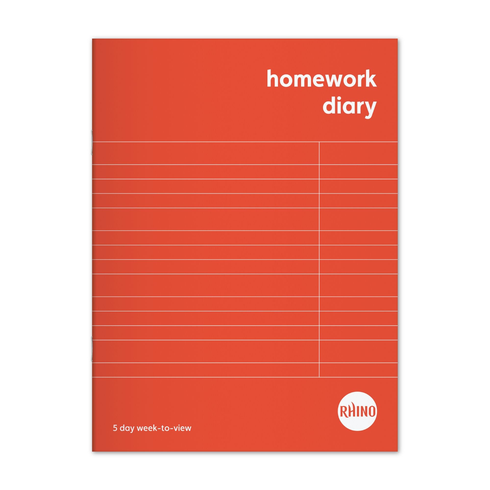 Rhino 8 x 6 Inch Homework Diary 84 Page 5-Day Week (Pack 100) - SDWD2-2 DD