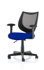 Camden Black Mesh Chair in Stevia Blue KCUP1516 DD