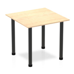 Dynamic Impulse 800mm Square Table Maple Top Black Post Leg BF00365 DD