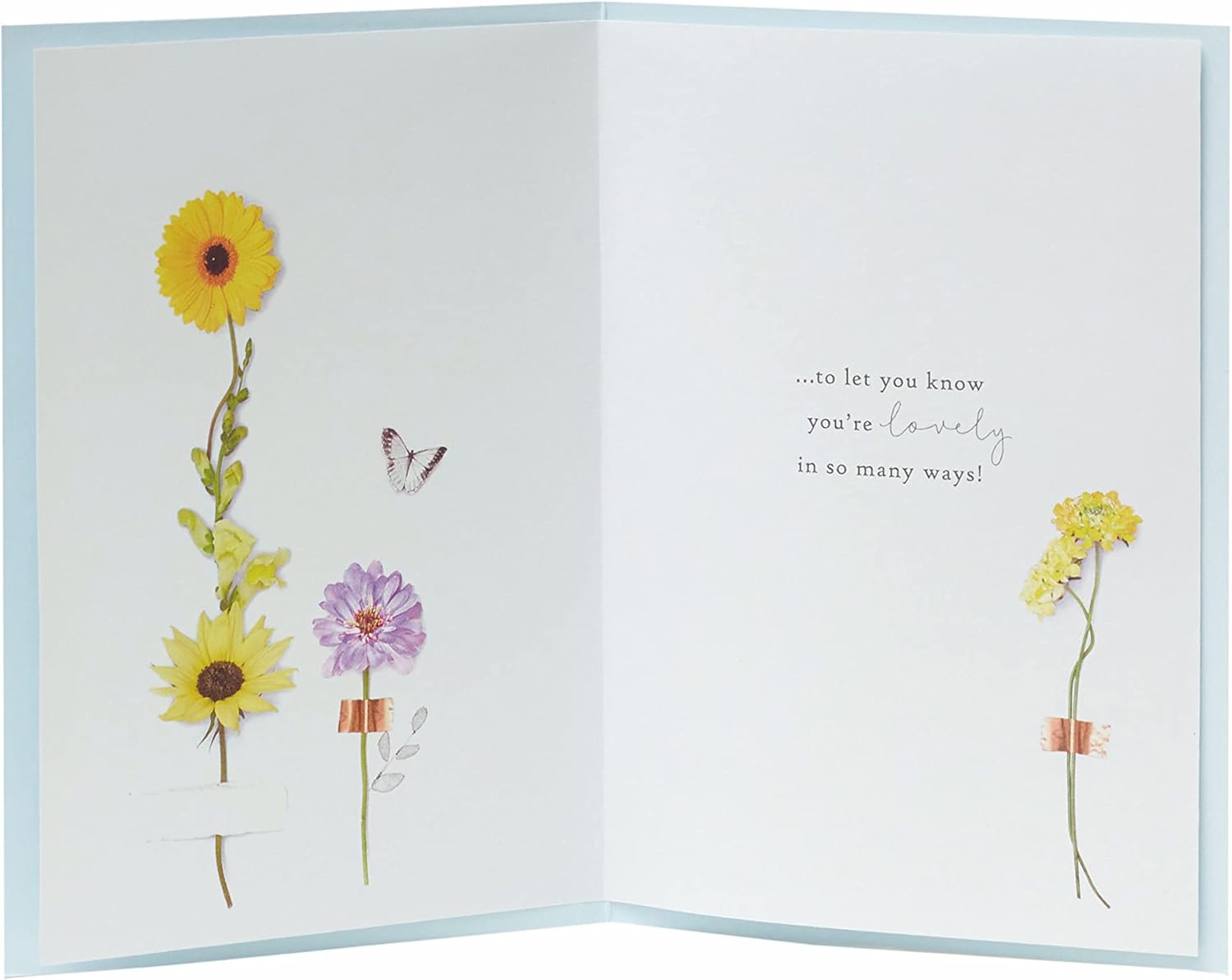 Just For You Floral Design Birthday Card