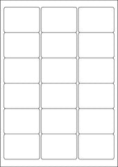 ValueX Multipurpose Label 63.5x46.6mm 18 Per A4 Sheet White (Pack 1800 Labels) - 15187SM