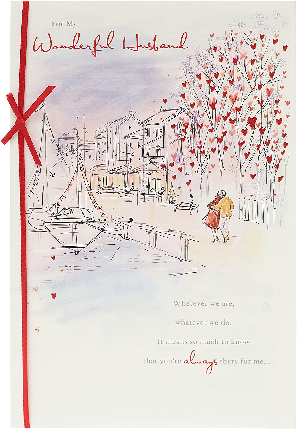 Husband Valentines Day Card With Envelope - Beautiful Design